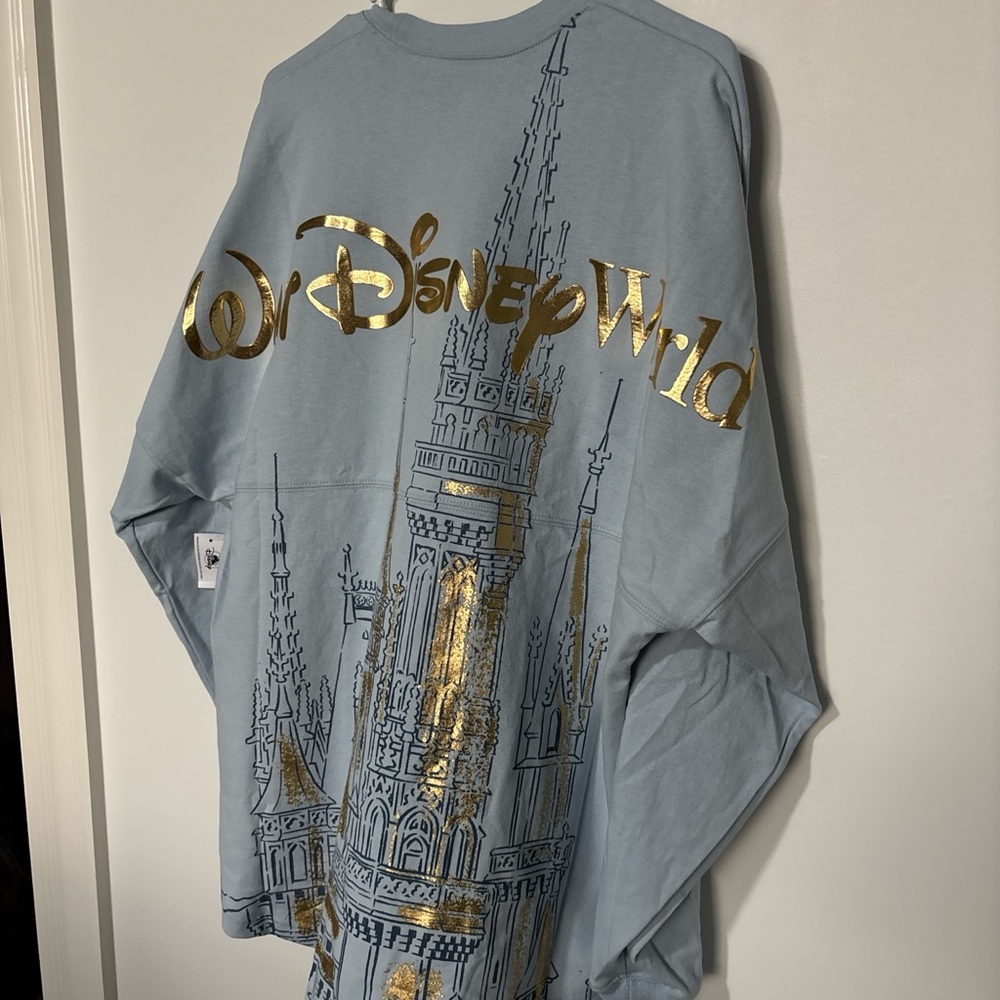 Disney Parks 2026 Blue & Gold Cinderella Castle Spirit Jersey, new with tags - Picture 3 of 6